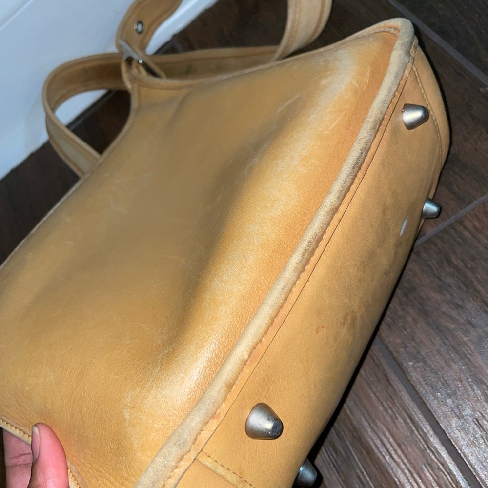 Vintage COACH #9966 Legacy 90S Y2K Saddle Bag Natural Feet hobo full grain - Picture 6 of 17